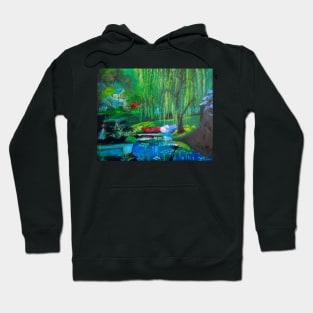 Hidden Home on Monet's Pond Hoodie